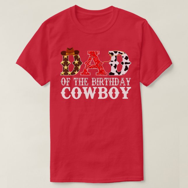 T-shirt Mens Papa 1st Premier jour de Birthday Cowboy West (Design devant)