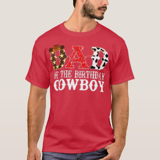 T-shirt Mens Papa 1st Premier jour de Birthday Cowboy West
