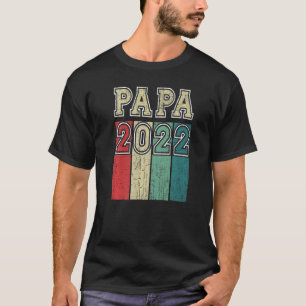 T-shirt Mens Papa 2022 Nouveau papa 2022 Naissance de bébé
