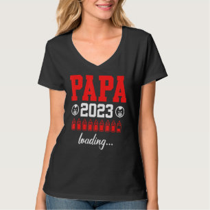 T-shirt Mens Papa 2023 Chargement Papa To Be Père 2023