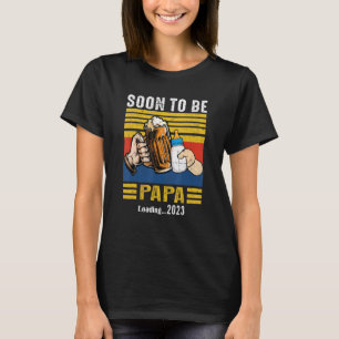 T-shirt Mens Papa 2023 Chargement Pour Faire-part De Gross