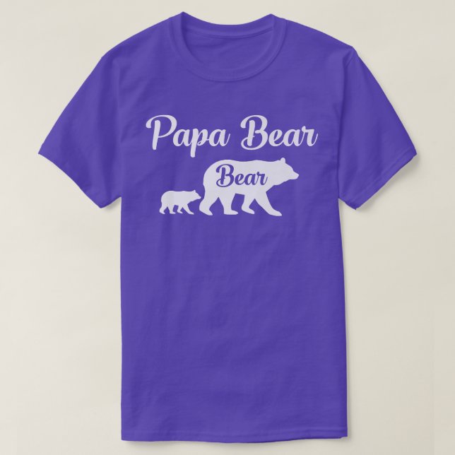 T-shirt Mens Papa Bear Bear Funny Gift Premium  (Design devant)