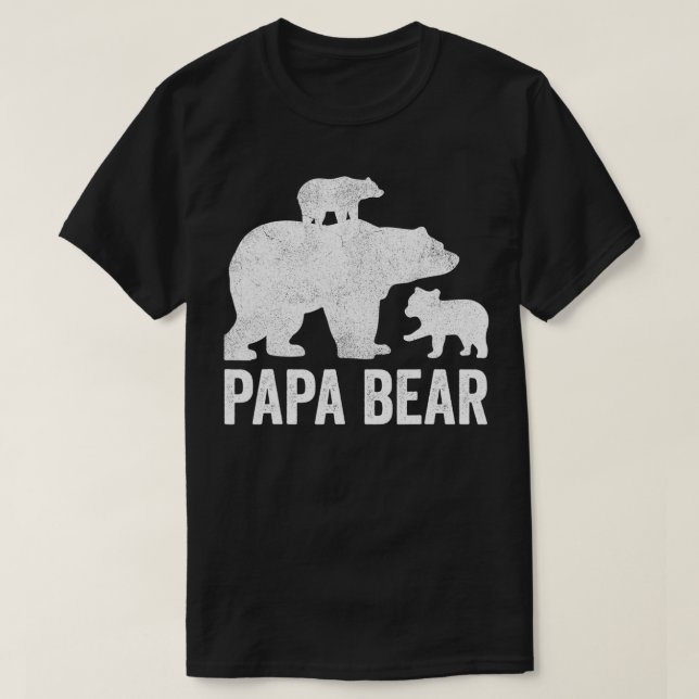 T-shirt Mens Papa Bear Fête des pères Grand s, Amusant 2 C (Design devant)