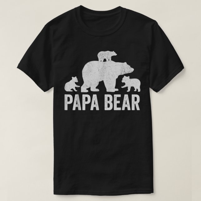 T-shirt Mens Papa Bear Fête des pères Grand s, Amusant 3 C (Design devant)