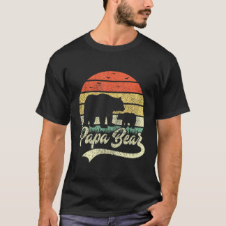 T-shirt Mens Papa Bear Protector Hero Pour Papa Vintage