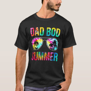 T-shirt Mens Papa Bod Lunettes de soleil été Tie Dye Funny