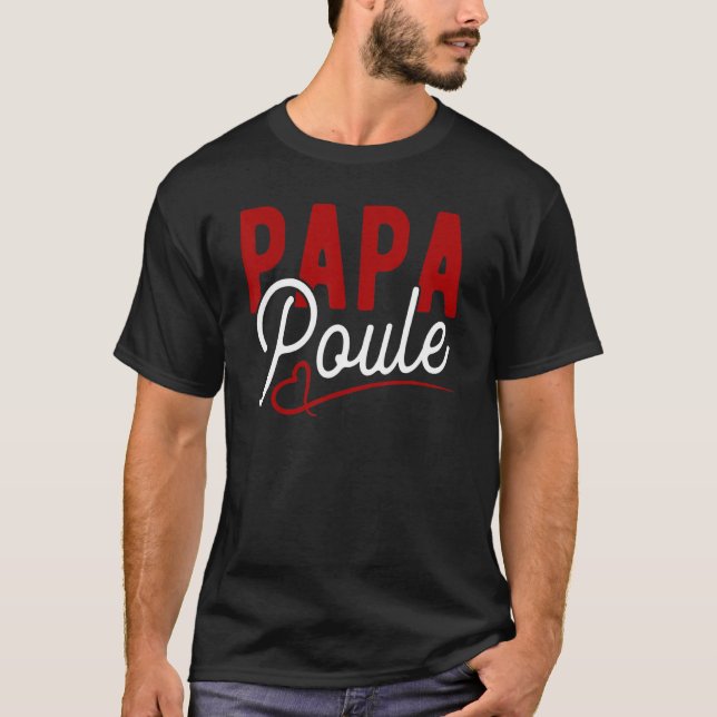 T-shirt Mens Papa Chicken –  – Original (Devant)