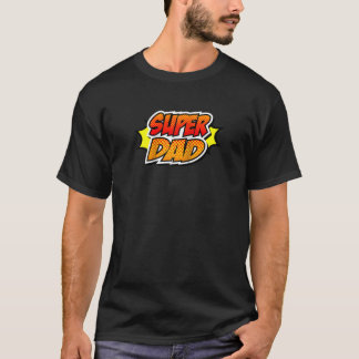 T-shirt Mens Papa Comic Discours Buble Mon Superhéros Papa