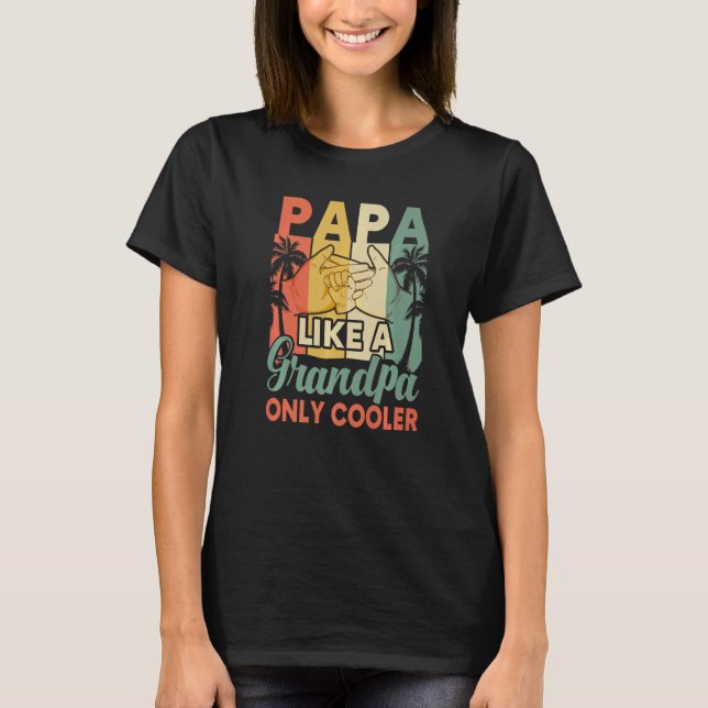 T-shirt Mens Papa Comme Un Grand-Père Seulement Père Glaci (Devant)
