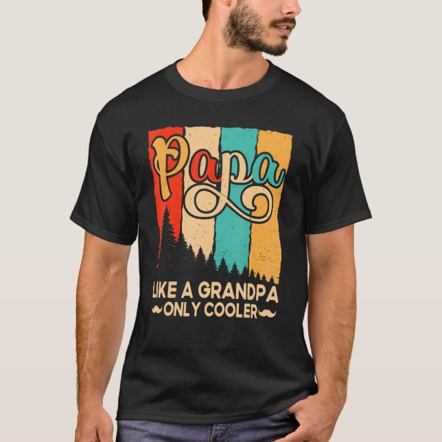 T-shirt Mens Papa Comme Un Grand-Père Seulement Père Glaci (Devant)