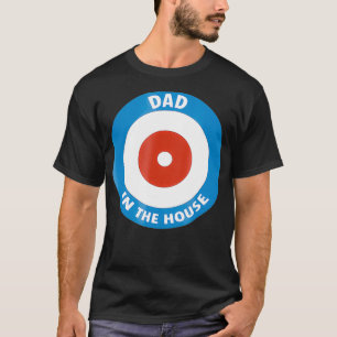 T-shirt Mens Papa dans la maison fête des pères de curling