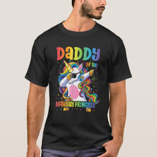 T-shirt Mens Papa De L'Anniversaire Princesse Dabbing Unic