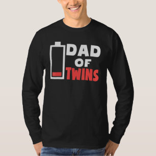 T-shirt Mens Papa De Twins Fatigué Twin Papa Batterie Faib