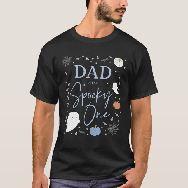 T-shirt Mens Papa Du Éffrayant Un Premier Anniversaire Blu (Devant)
