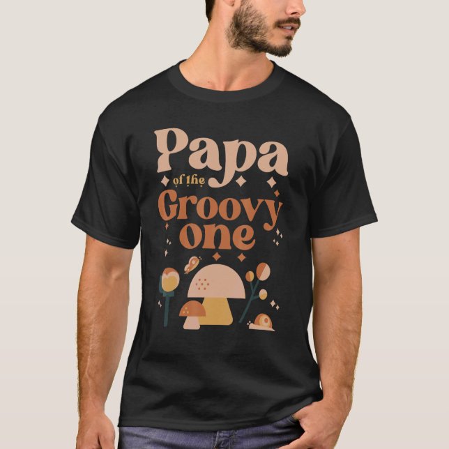 T-shirt Mens Papa du Super One Boho 1er anniversaire Hipp (Devant)