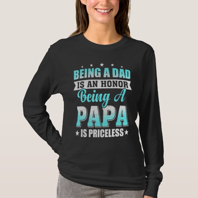 T-shirt Mens Papa Est Un Papa Honneur Papa Est Inestimable (Devant)