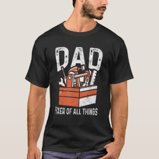 T-shirt Mens Papa Fixer De Toutes Les Choses Pour Un Handy