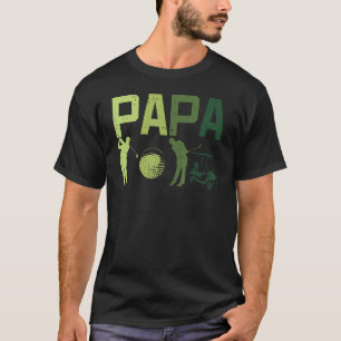 T-shirt Mens Papa Golf Player Papa Fête des pères Golf Clu