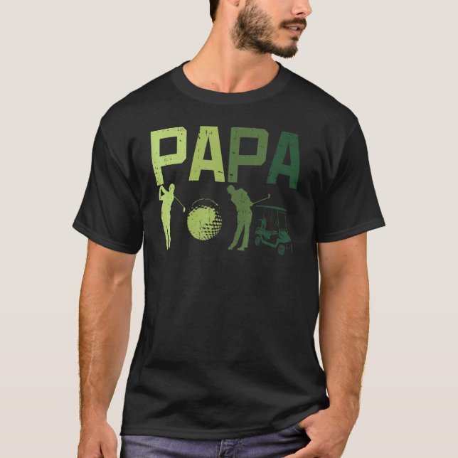T-shirt Mens Papa Golf Player Papa Fête des pères Golf Clu (Devant)