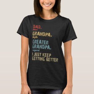 T-shirt Mens Papa grand-père Grand-père Meilleure Fête des