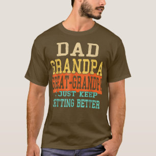T-shirt Mens Papa Grand-Père Grande Fête des pères Grand-P