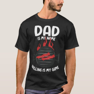 T-shirt Mens Papa Grilling Game Grill BBQ Accessoires Barb