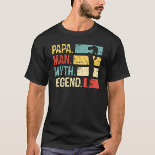 T-shirt Mens Papa Homme Mythe Légende Papa Vintage