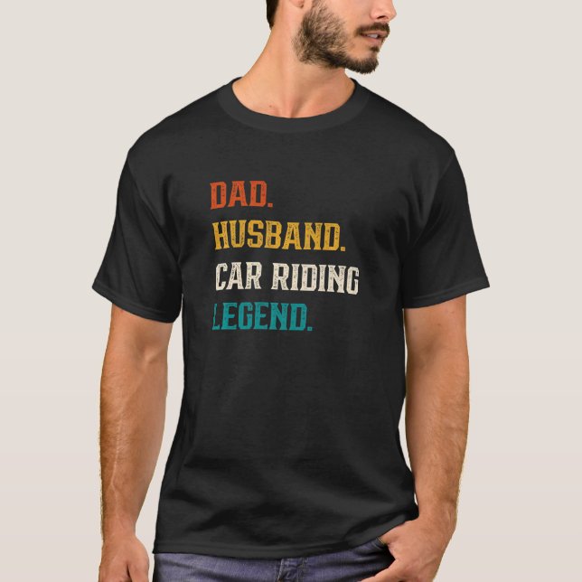 T-shirt Mens Papa Husband Voiture Legend Voiture Voiture V (Devant)