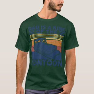 T-shirt Mens Papa Is a King of the Pontoon Capitaine owner