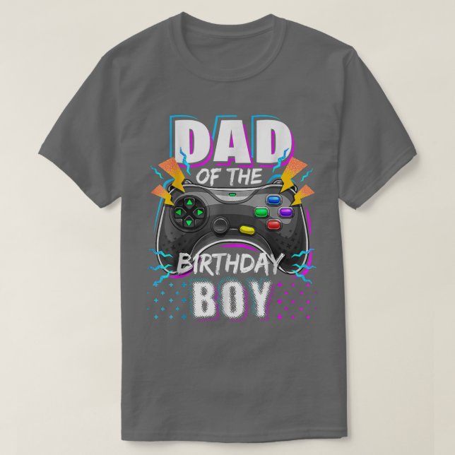 T-shirt Mens Papa of the Birthday Boy Matching Video Gamer (Design devant)