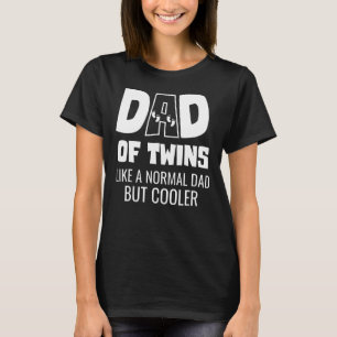 T-shirt Mens Papa Of Twins Père Fête des pères Twins Papa
