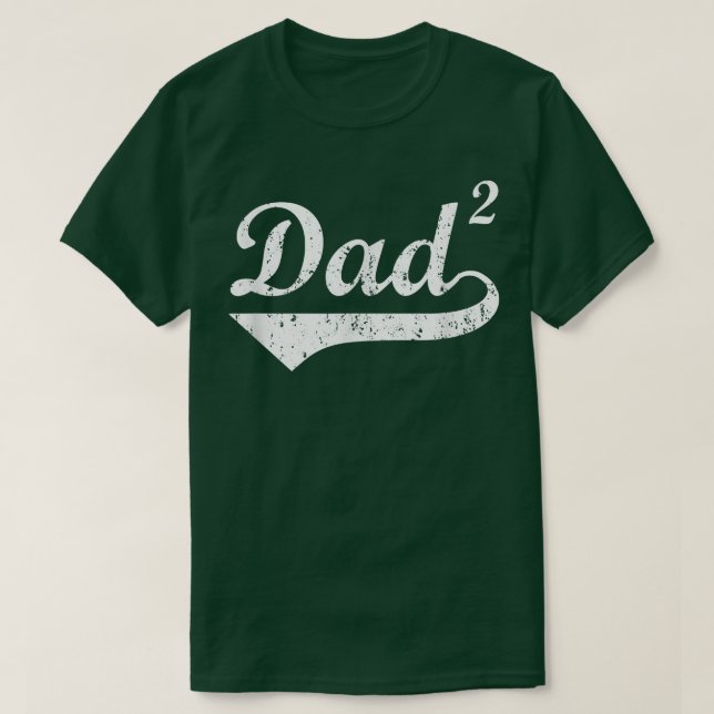 T-shirt Mens Papa of Two Squared Funny est pour papa Père  (Design devant)