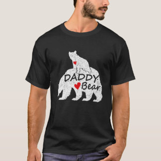 T-shirt Mens Papa Ours Deux Cubs Fête des pères Drôle