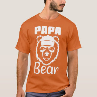 T-shirt Mens Papa Ours Lunettes de soleil Papa Père vintag