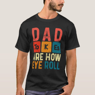T-shirt Mens Papa plaisante Comment les yeux roulent Aweso