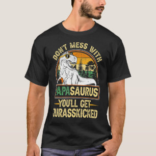 T-shirt Mens Papa Rex Saurus Fête des pères Vintag de Noël