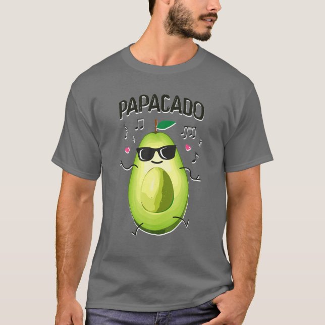 T-shirt Mens Papacado Drôle Cadeau Pour Nouveau Papa Ou Pa (Devant)