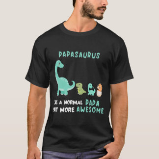 T-shirt Mens Papasaurus Comme Un Papa Normal Mais Plus