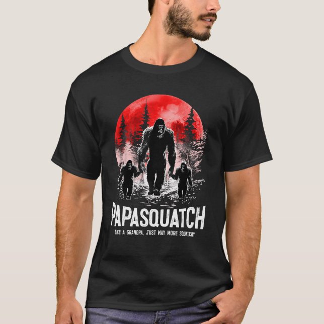 T-shirt Mens Papasquatch Comme Un Grand-Père Juste Beaucou (Devant)