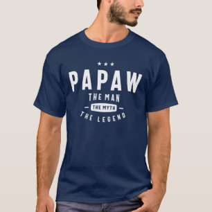 T-shirt Mens Papaw L'Homme Le Mythe La Légende