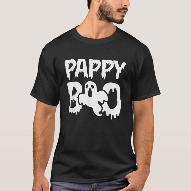 T-shirt Mens Pappy Boo Matching Family Halloween  (Devant)