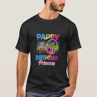 T-shirt Mens Pappy of the Birthday Princess Music Lover Ma