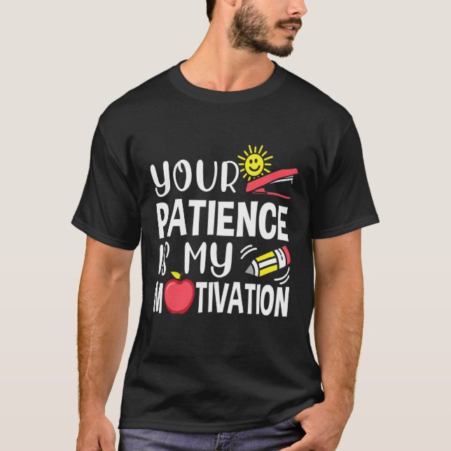 T-shirt Mens  Paraprofessional Patience My Motivation Para (Devant)