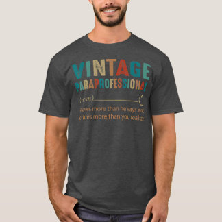 T-shirt Mens Paraprofessionnel Noun Style Rétro Vintage
