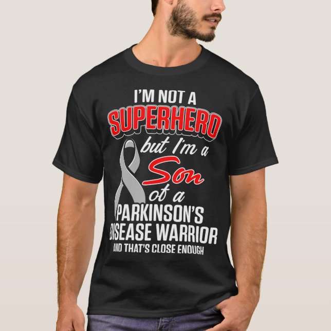 T-shirt Mens Parkinsons Maladie Son héros (Devant)