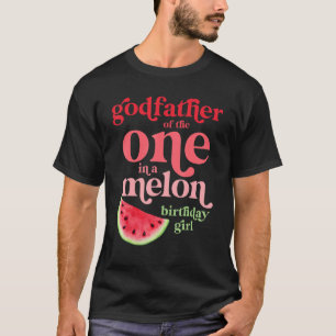 T-shirt Mens Parrain De L'Un Dans Un Melon Anniversaire Fi