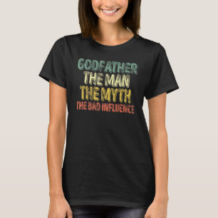 T-shirt Mens Parrain L'Homme Le Mythe La Mauvaise Influenc