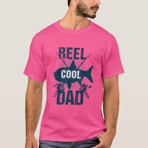 T-shirt Mens Pêche Papa Reel Cool Papa Fête des pères Pêch