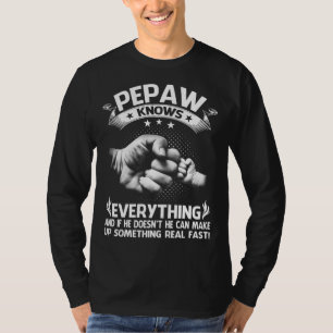 T-shirt Mens PEPAW connaît tout Chemise 60ème Cadeau Drôle