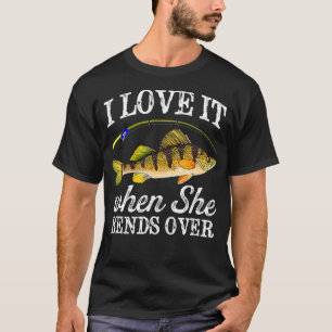T-shirt Mens Perche Jaune Je L'Aime Quand Elle Se Bend Sur